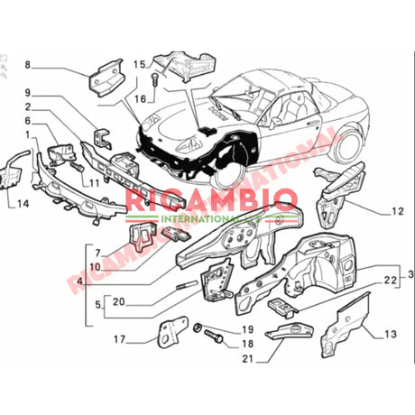 Front X-Member - Fiat Barchetta - Bodywork Panels & Bumpers
