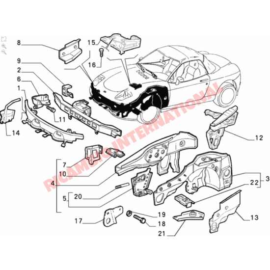 Front X Member - Fiat Barchetta - Bodywork Panels & Bumpers