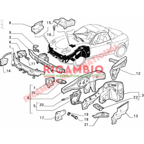 Front X Member - Fiat Barchetta - Bodywork Panels & Bumpers