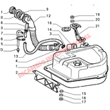 Fuel Filler Cap Spacer and Gasket - Classic Fiat Panda Uno Y10 - Fuel System
