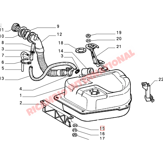 Fuel Filler Cap Spacer - Classic Fiat Panda,Uno Lancia Y10 - Lancia Y10