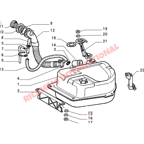 Fuel Filler Cap Spacer - Classic Fiat Panda,Uno Lancia Y10 - Lancia Y10