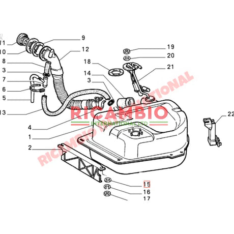 Fuel Filler Cap Spacer - Classic Fiat Panda,Uno Lancia Y10 - Lancia Y10