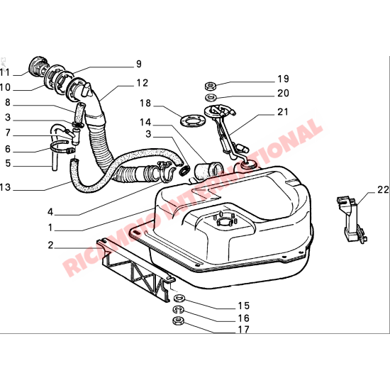 Fuel Filler Hose - Classic Fiat Panda 4x4 - Fuel System