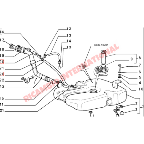 Fuel Filler Hose - Classic Fiat Panda - Fuel System