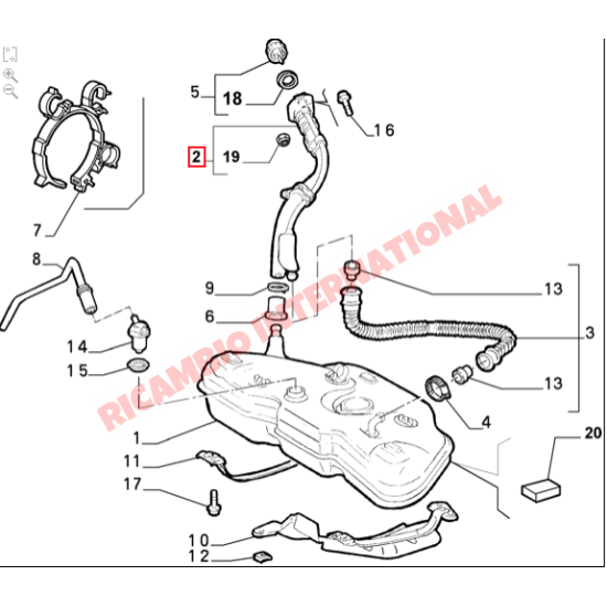 Fuel Filler Hose - Fiat Punto MK1 - Fuel System