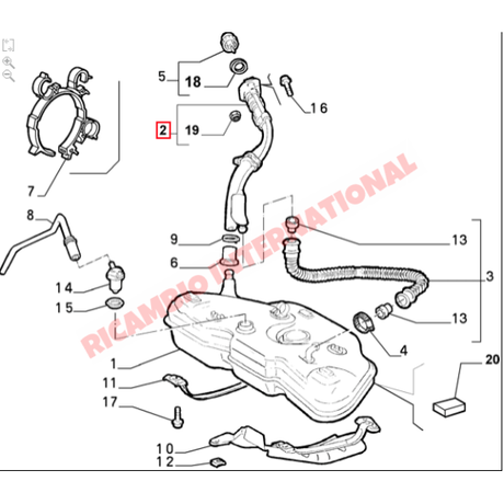 Fuel Filler Hose - Fiat Punto MK1 - Fuel System