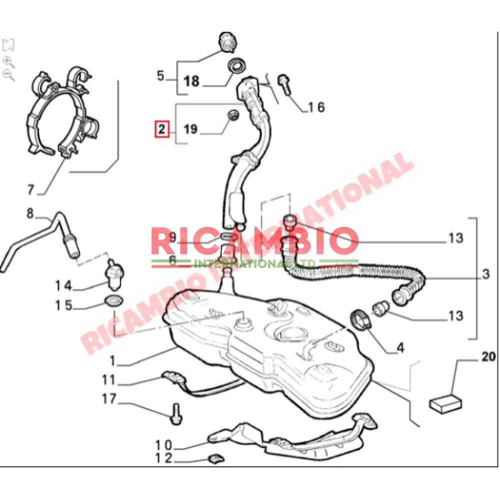 Fuel Filler Hose - Fiat Punto MK1 - Fuel System