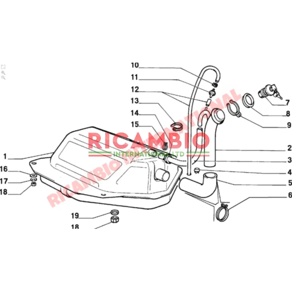 Fuel Filler Pipe Securing Clip - Fiat 126 - Fuel System