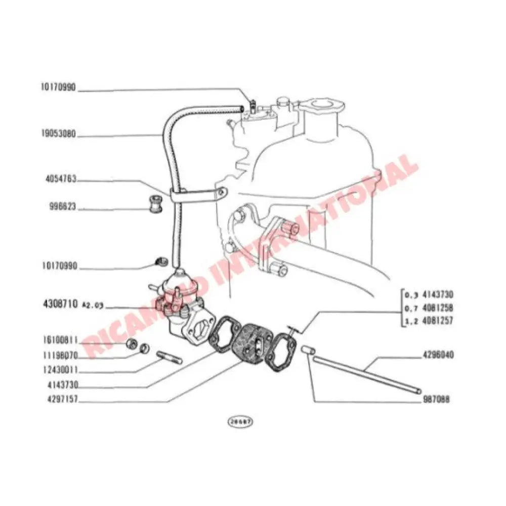 Fuel Hose Feed Bracket - Classic Fiat 500 126 - Fuel System