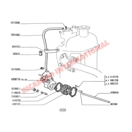 Fuel Hose Feed Bracket - Classic Fiat 500 126 - Fuel System