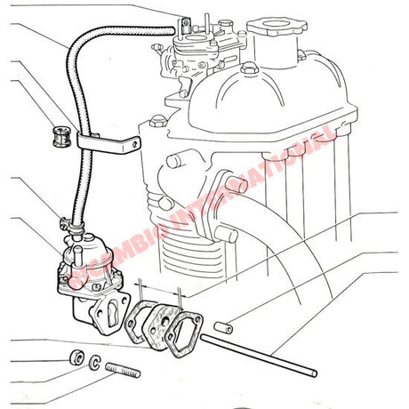 Fuel Hose Feed Bracket,Rubber Bush & Fittings - Classic Fiat 500 126 Autobianchi Bianchina - Fuel System