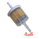 Fuel Petrol Filter & Two Hose Clips - Fiat Lancia and Alfa Romeo - Large filter 50mm diameter - Fuel System