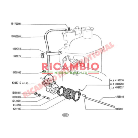 Fuel Pump - Classic Fiat 500 126 600 - Fuel System