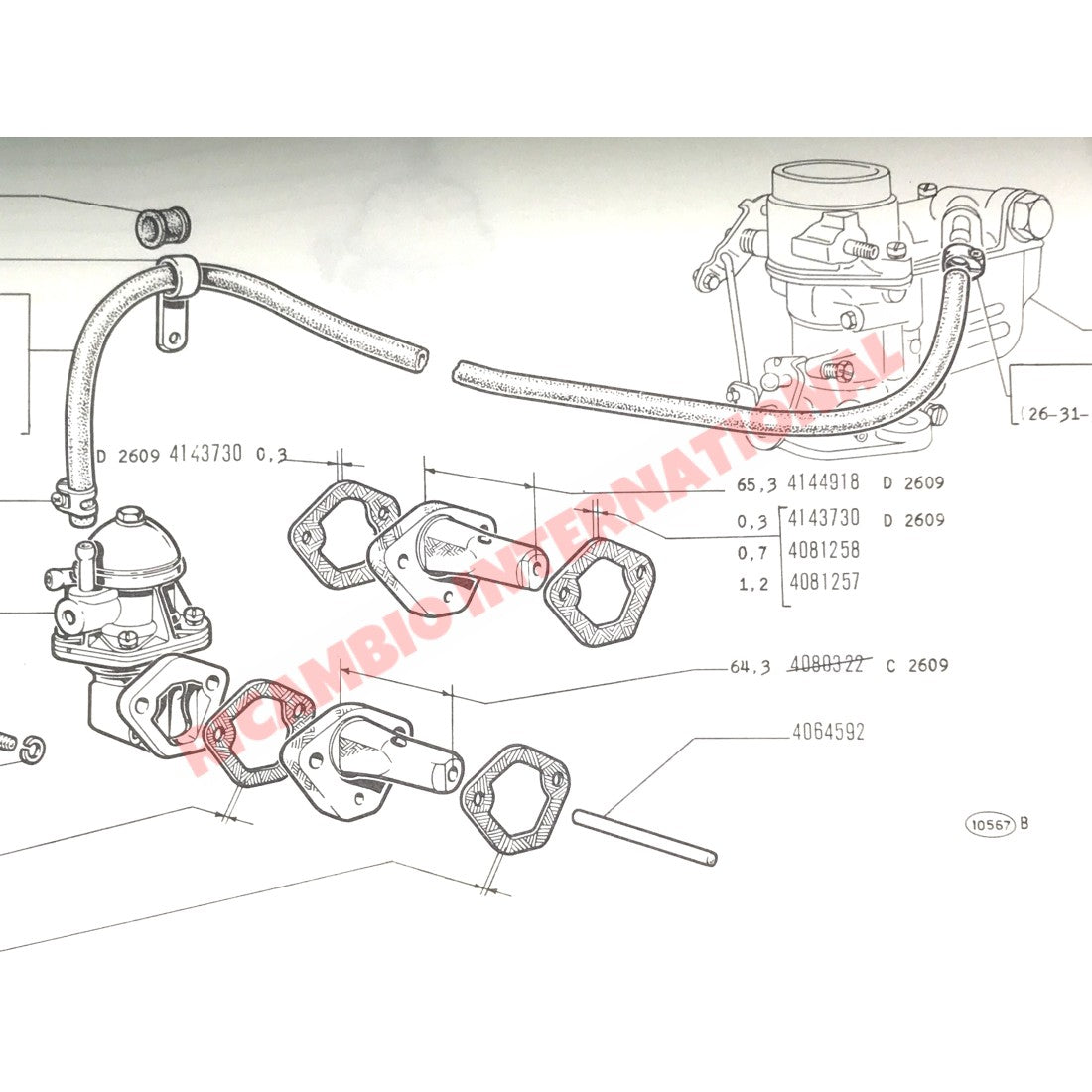 Fuel Pump Push Rod - Fiat 600,850 - Fuel System