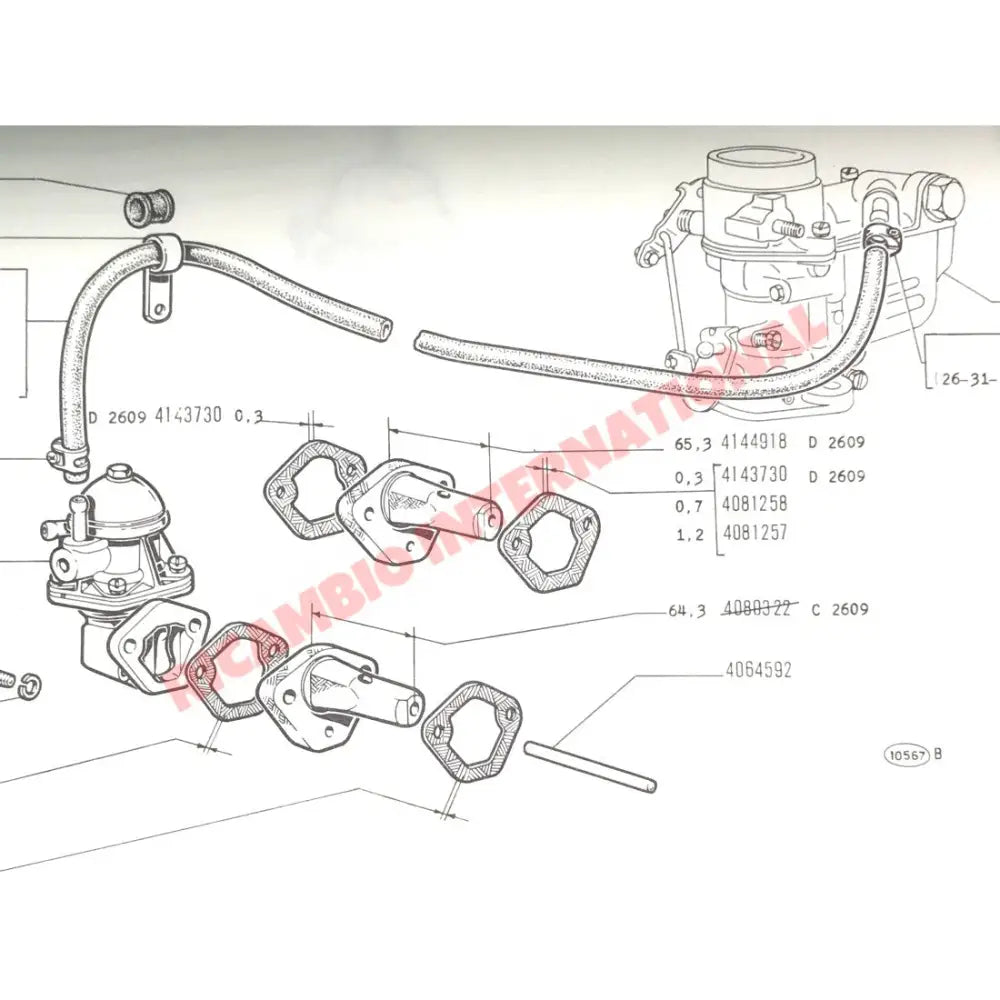 Fuel Pump Push Rod - Fiat 600,850 - Fuel System