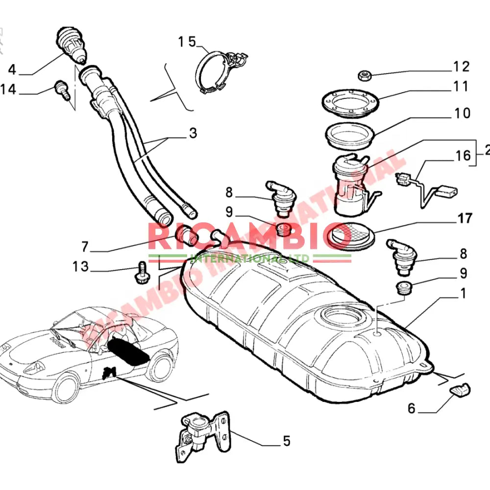 Fuel Pump Seal - Fiat Barchetta,Punto MK1,Multipla Lancia Y10 - Lancia Y10