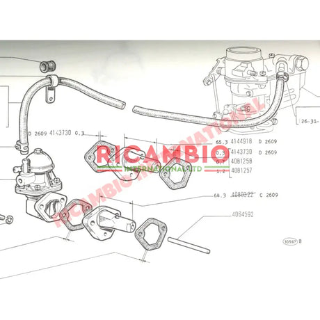 Fuel Pump Spacer - Fiat 850 1300,1500 - Fuel