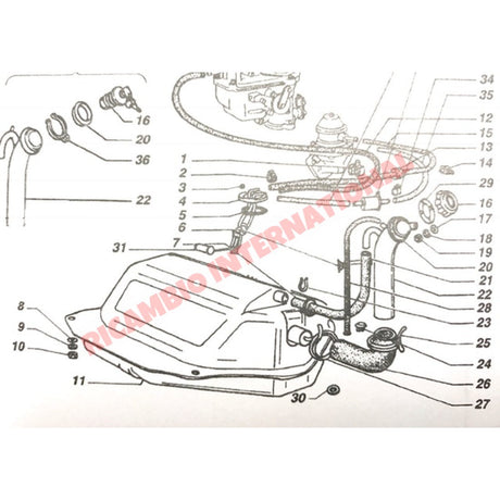 Fuel Tank Filler Pipe - Fiat 126 - Fuel System