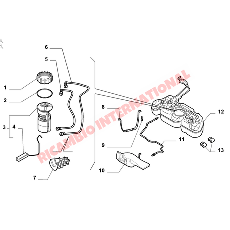 Fuel Tank Pump Rubber Seal - Classic Fiat Panda,New 500 & Abarth,Multipla,New Panda,Punto - Gaskets