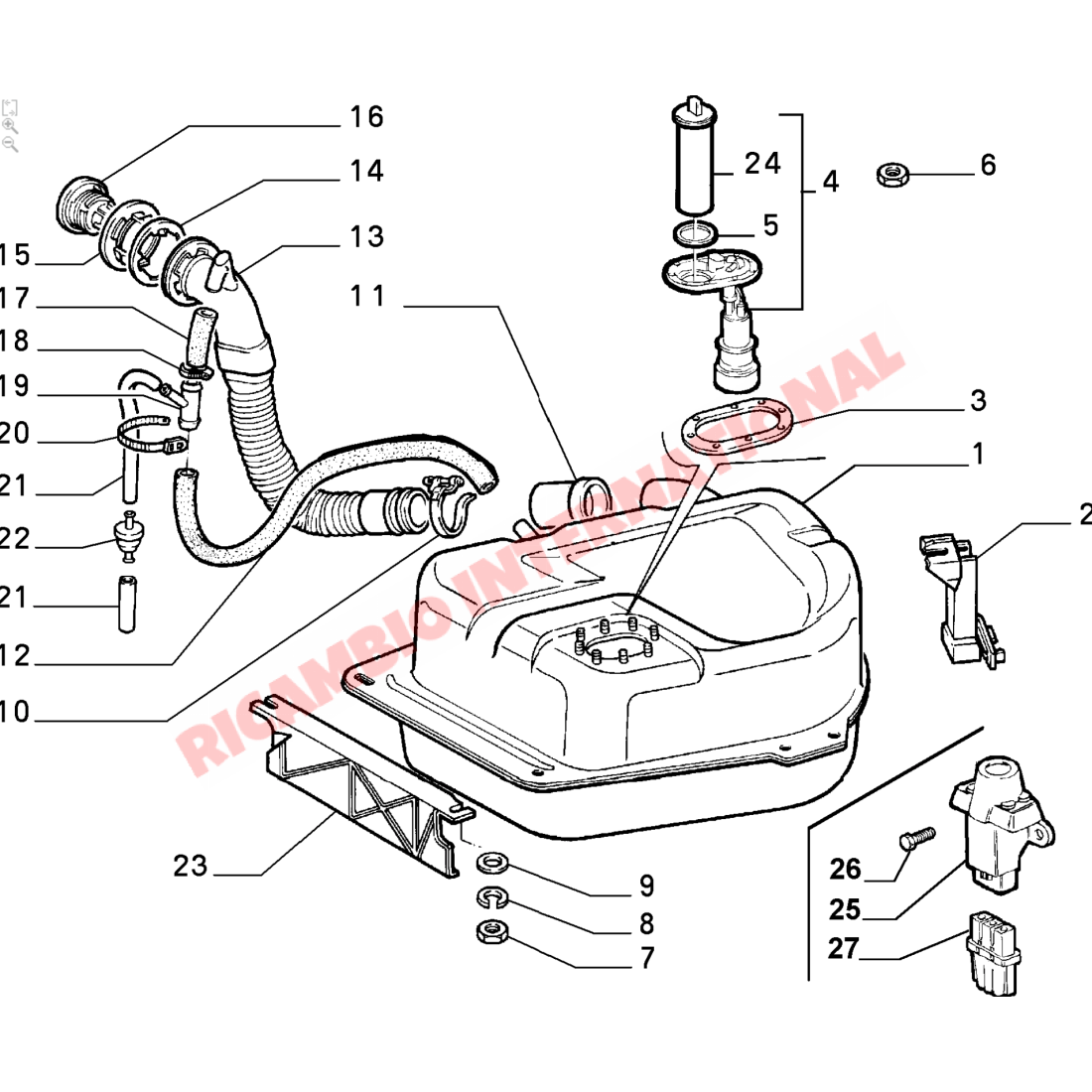 Fuel Tank Sender Rubber Gasket Seal - Classic Fiat Panda Uno Y10 - Lancia Y10