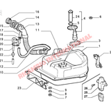 Fuel Tank Sender Rubber Gasket Seal - Classic Fiat Panda Uno Y10 - Lancia Y10