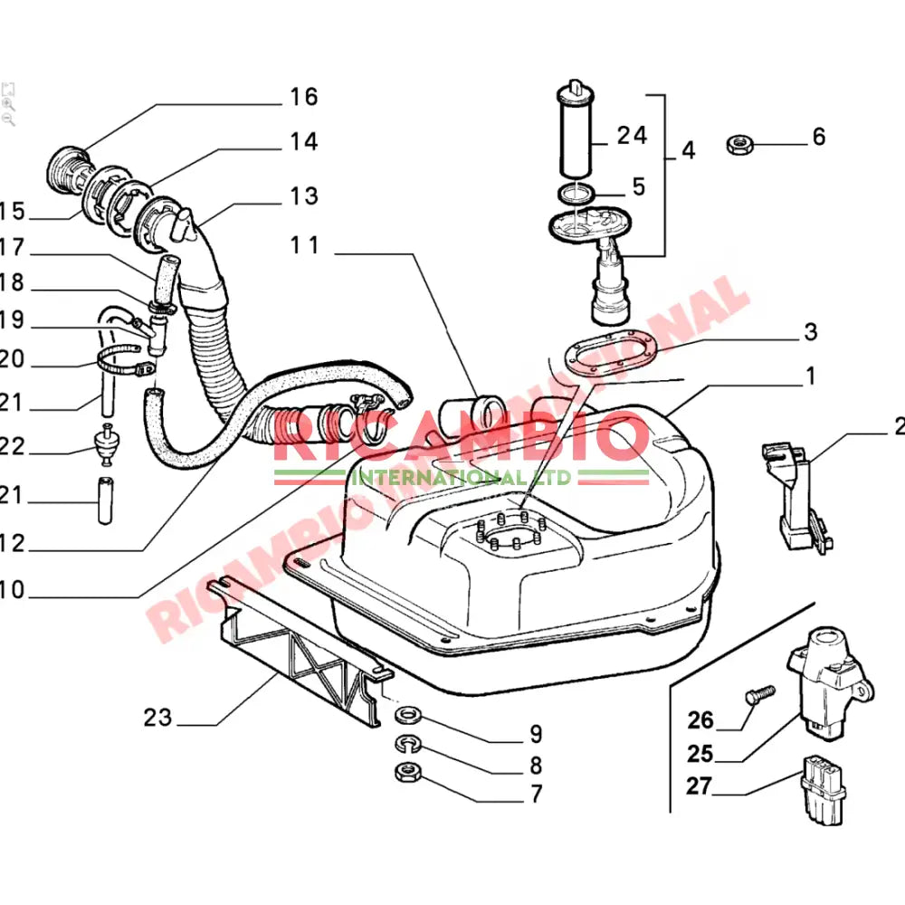 Fuel Tank Sender Rubber Gasket Seal - Classic Fiat Panda Uno Y10 - Lancia Y10