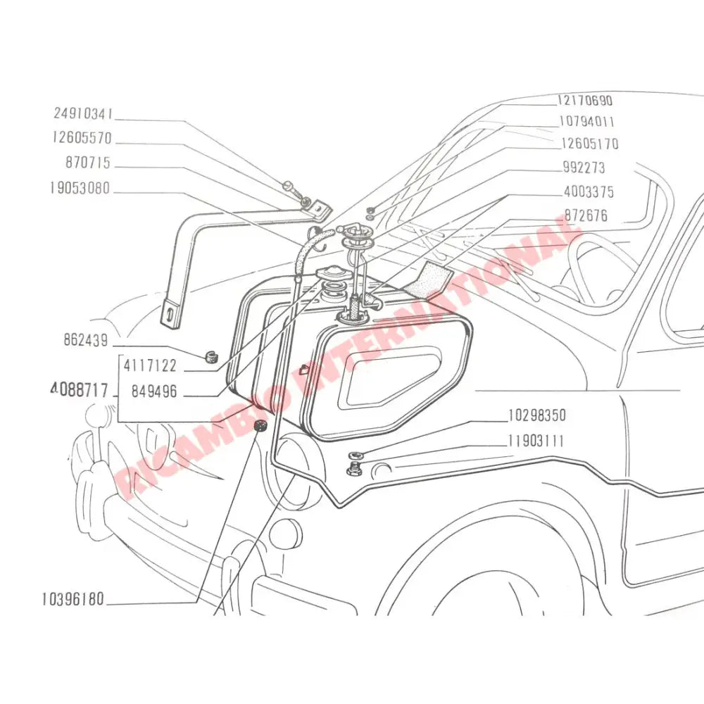 Fuel Tank Sender Unit - Fiat 600 - Fuel System