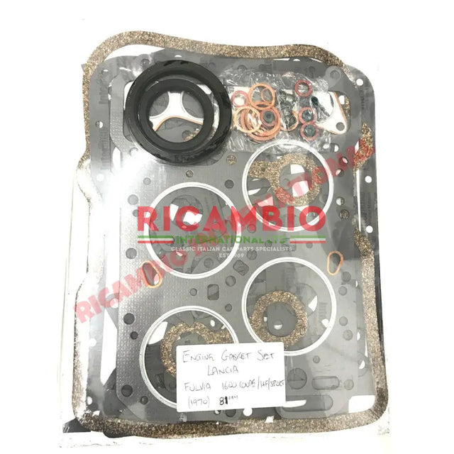 Full Engine Gasket Set inc Oil Seals & End Caps - Lancia Fulvia HF - Lancia Fulvia