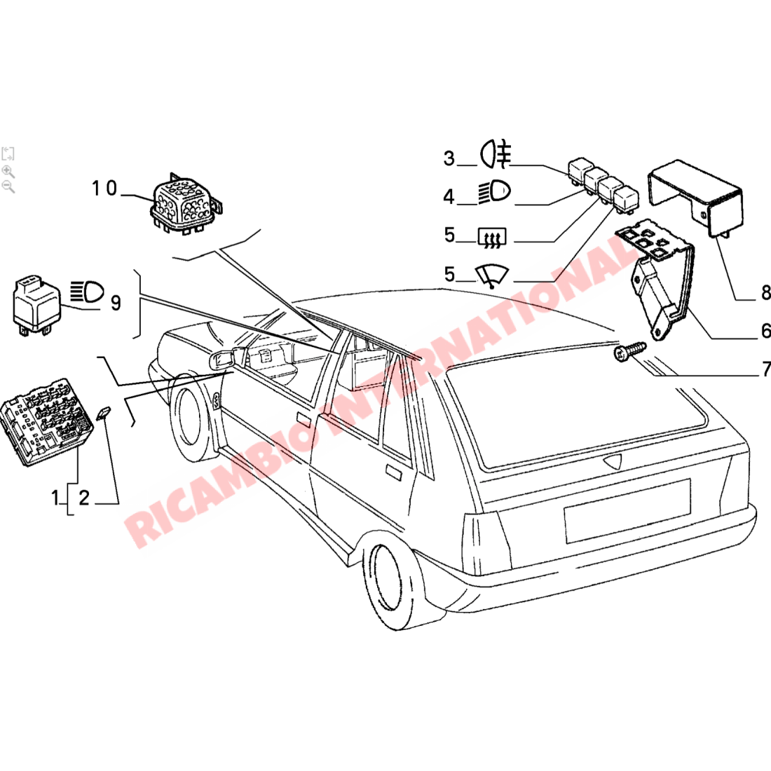 Fuse Box - Lancia Delta Integrale - Ignition and Electrical Items