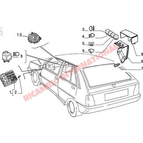 Fuse Box - Lancia Delta Integrale - Ignition and Electrical Items
