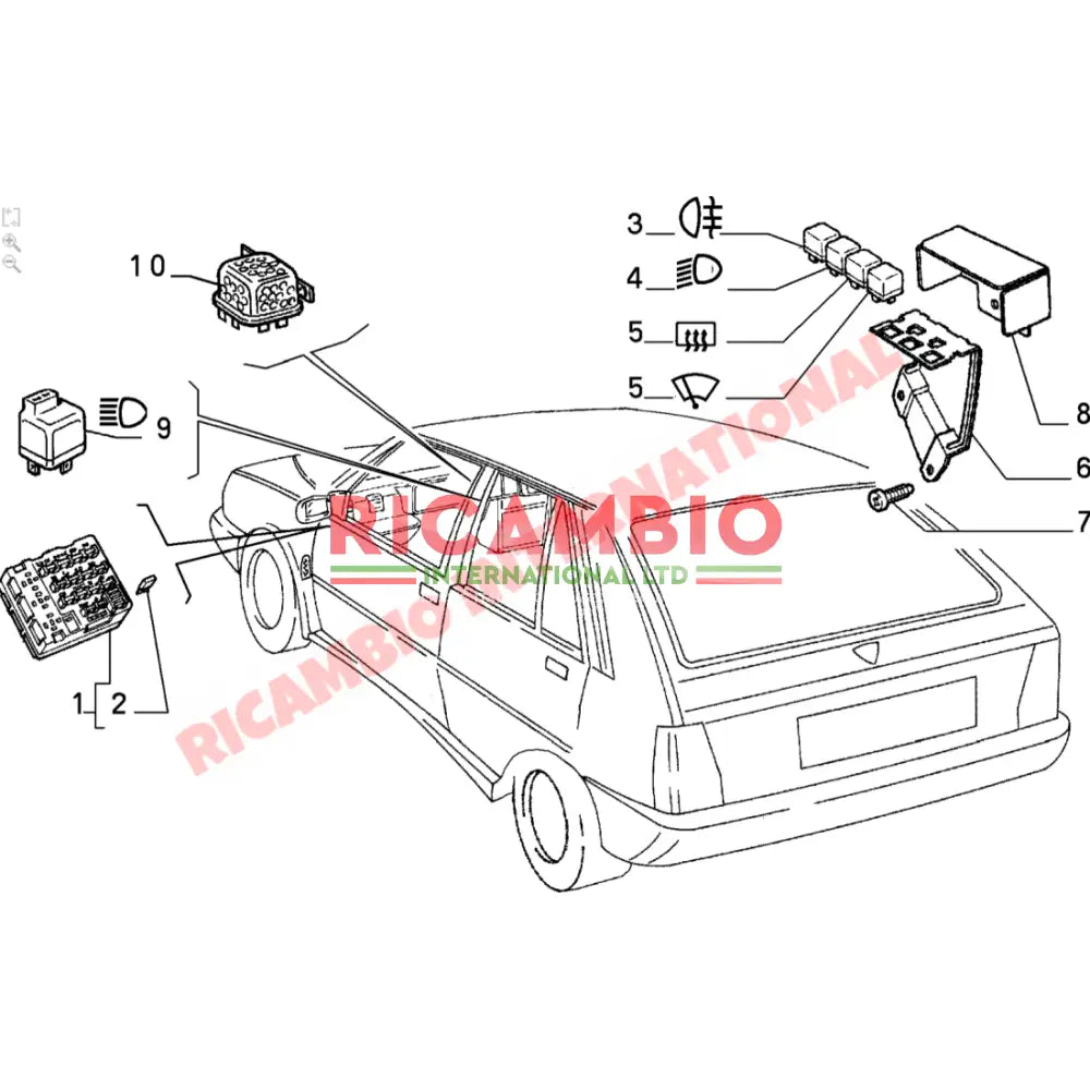 Fuse Box - Lancia Delta Integrale - Ignition and Electrical Items