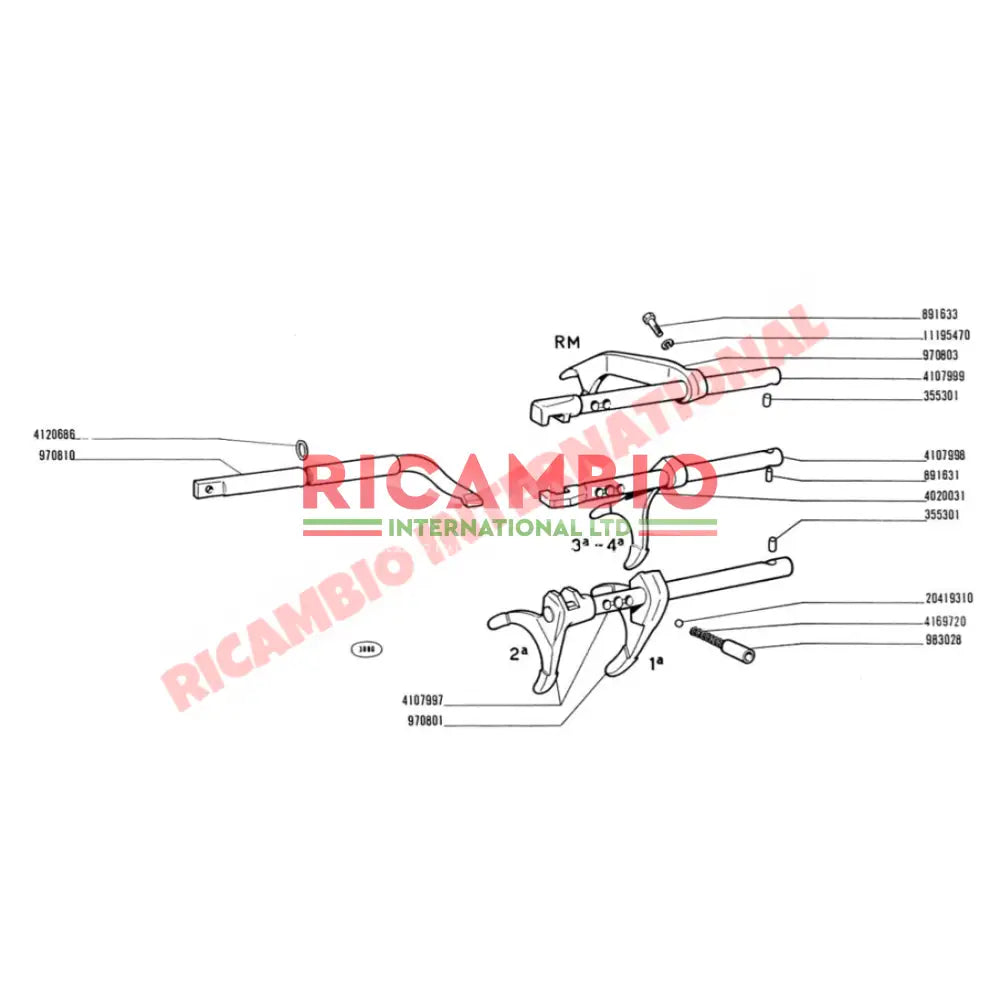 Gear Change Selector Shaft - Classic Fiat 500 126 - Gearbox and Parts