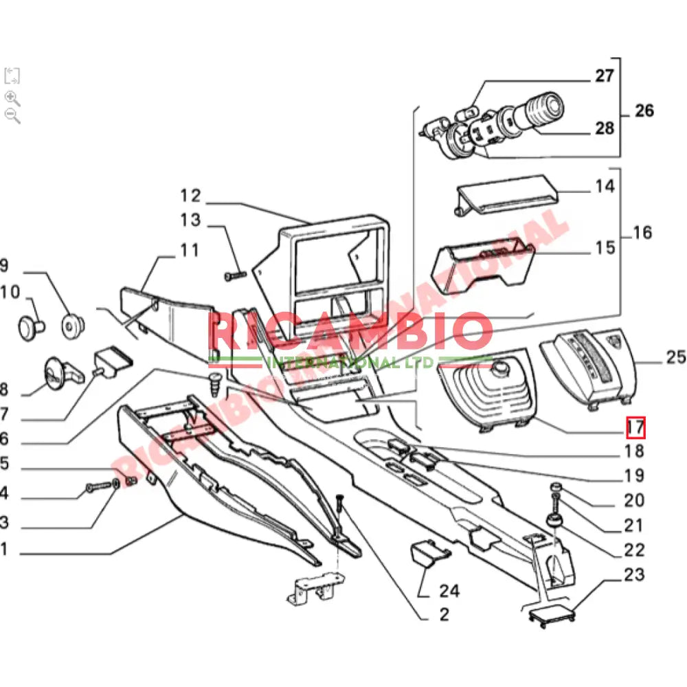 Gear Lever Boot/Surround - Lancia Delta - Lancia Delta Integrale