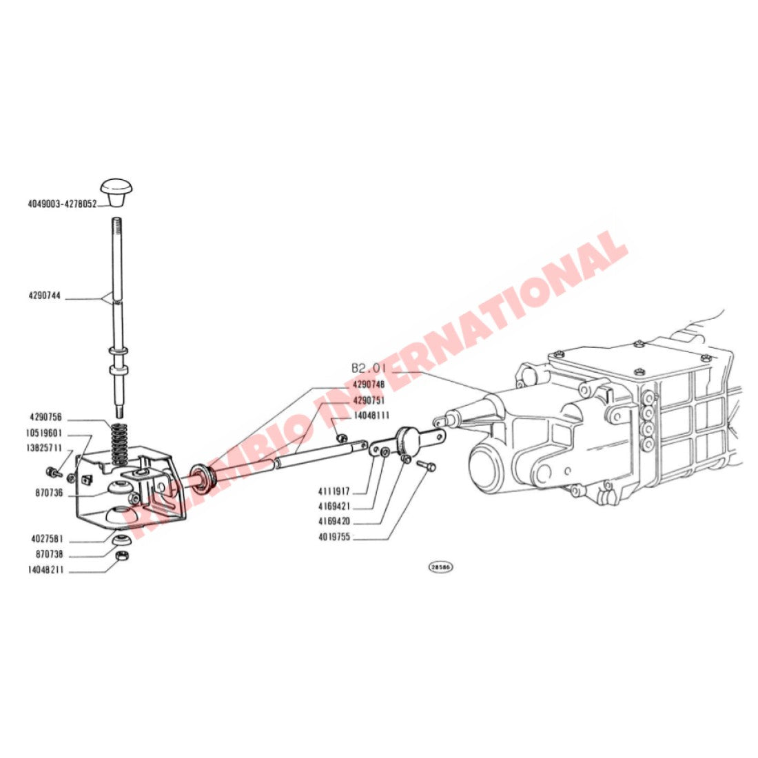 Gear Lever Bottom Push Down Spring - Classic Fiat 500 N/D/F/L all models - Gearbox and Parts
