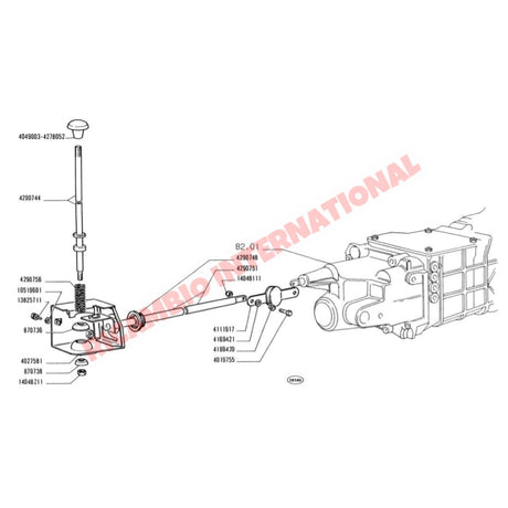 Gear Lever Bottom Push Down Spring - Classic Fiat 500 N/D/F/L all models - Gearbox and Parts