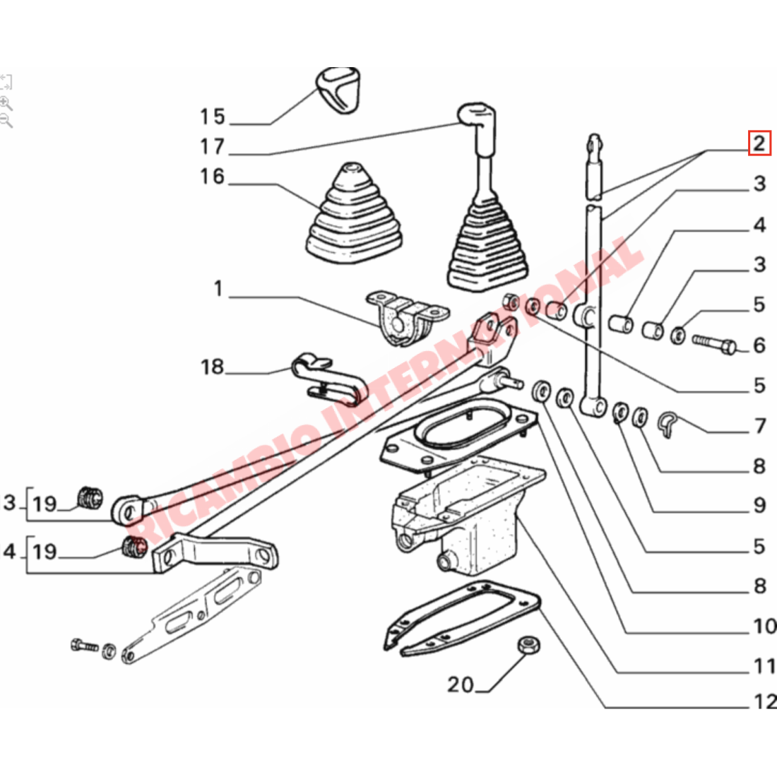Gear Lever - Classic Fiat Panda - Clutch & Transmission Parts