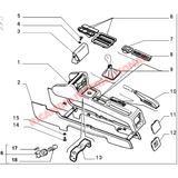 Gear Lever & Hand Brake Lever Cowling Kit - Lancia Thema - Gearbox