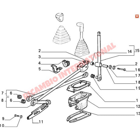 Gear Lever Linkage Bush Repair Kit - Classic Fiat Panda - Clutch & Transmission Parts