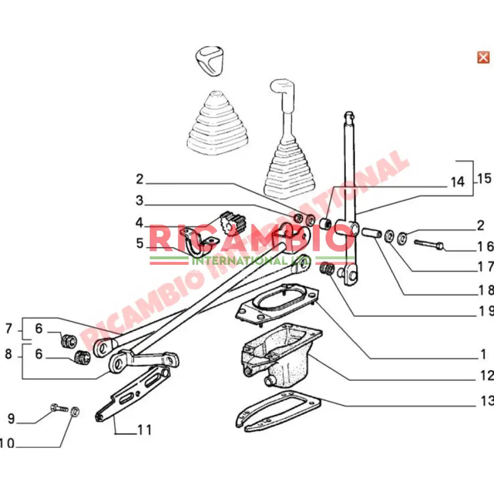 Gear Lever Linkage Bush Repair Kit - Classic Fiat Panda - Clutch & Transmission Parts
