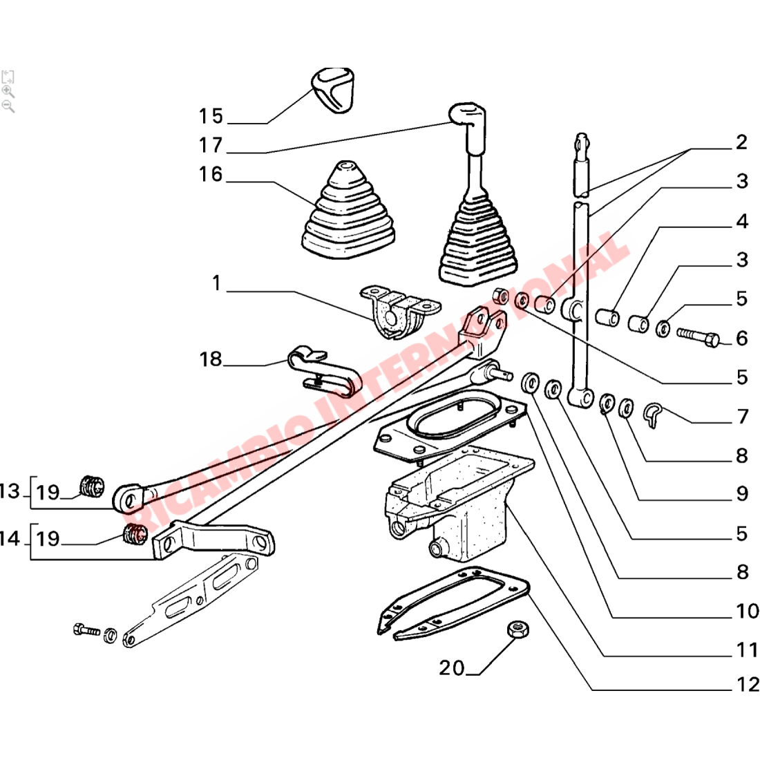 Gear Lever Lower Plastic Bush - Classic Fiat Panda Uno Y10 Regata,Strada - Lancia Y10