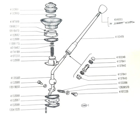 Gear Linkage Clip - Fiat 124,131,132,Argenta,Campagnola