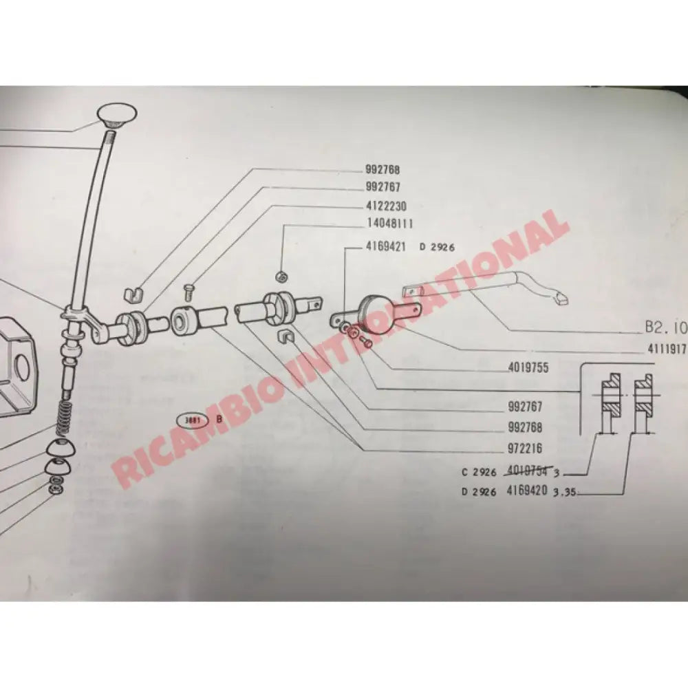 Gear Linkage Coupling Bolt,Washers & Nut - Classic Fiat 500,126,850,127 - Clutch and Transmission Parts