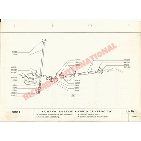 Gear Linkage Coupling - Fiat 600 - Axles - Shafts - Joints and Couplings