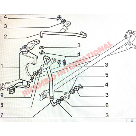 Gear Linkage Support Assembly - Classic Fiat Panda - Clutch & Transmission Parts