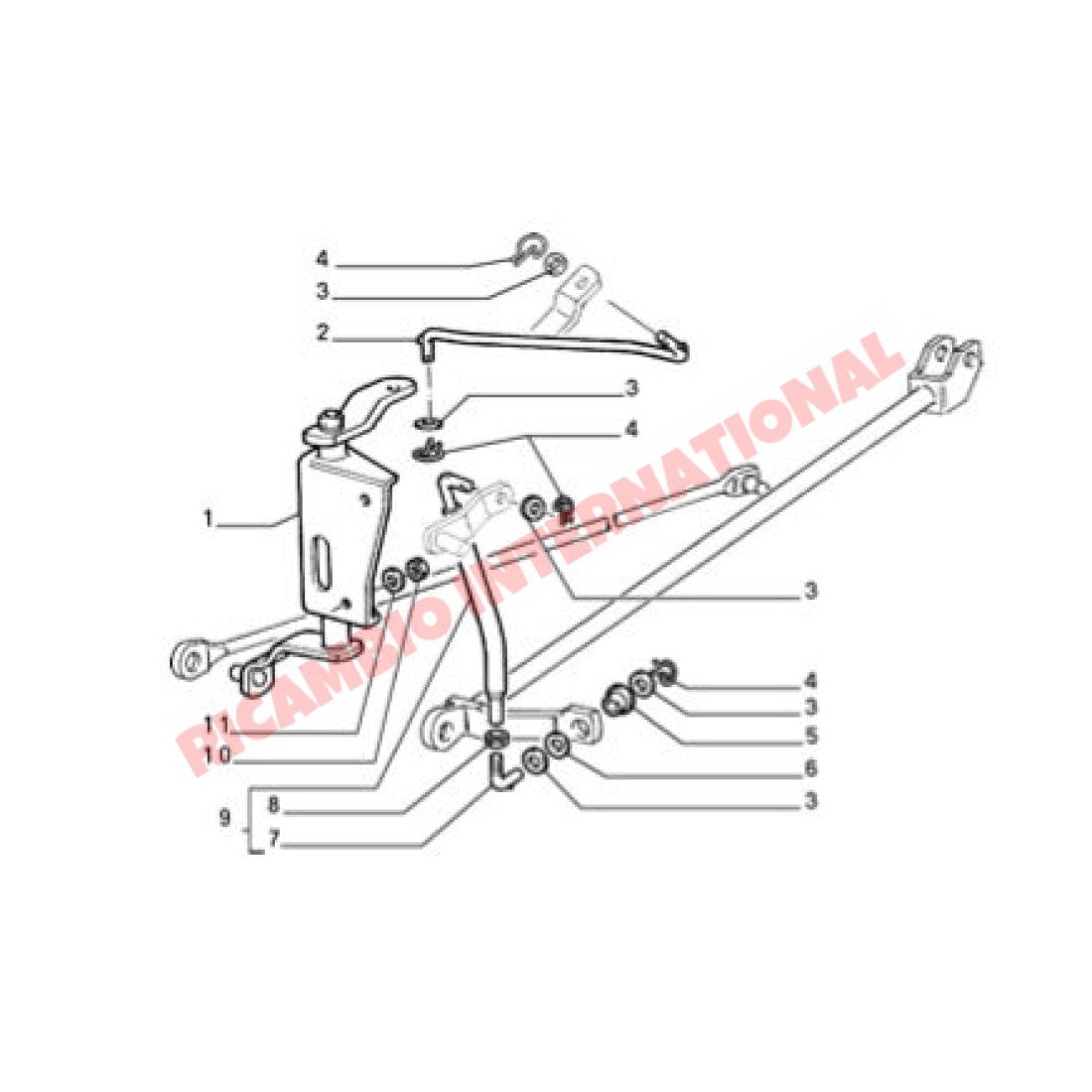Gear Linkage Support Assy - Classic Fiat Panda 45 127 Autobianchi A112 - Gearbox and Clutch