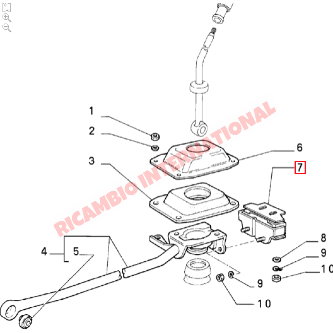 Gear Linkage Support Mount - Lancia Delta - Cables