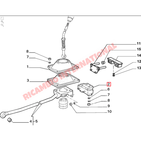 Gear Linkage Support Mount - Lancia Delta - Cables
