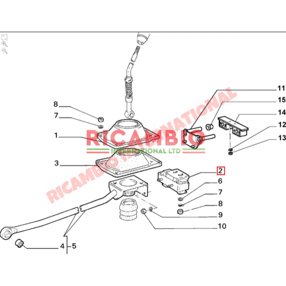 Gear Linkage Support Mount - Lancia Delta - Cables