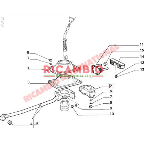 Gear Linkage Support Mount - Lancia Delta - Cables